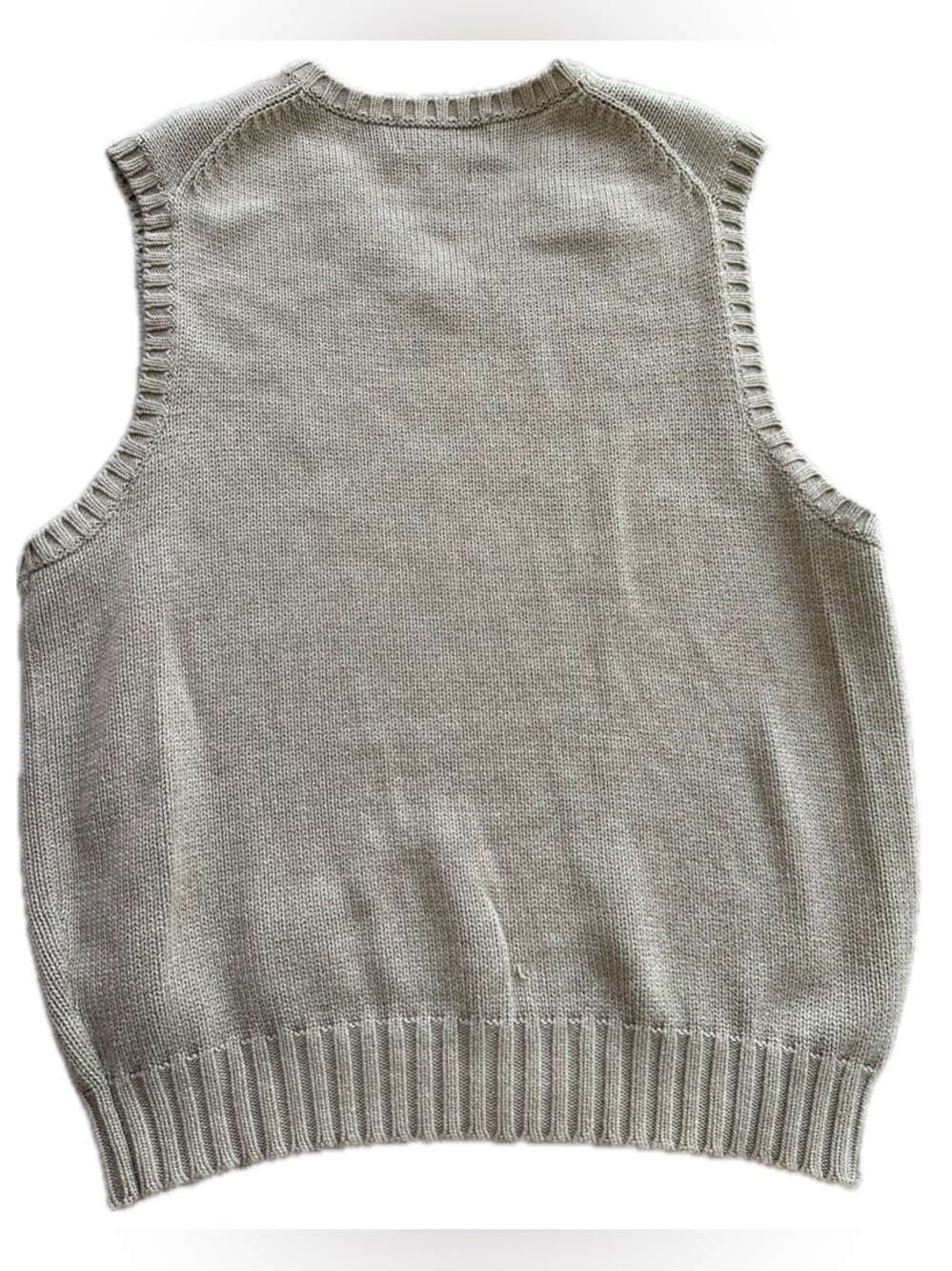 Ralph Lauren Beige V-Neck Knit Sweater Vest - Picture 2 of 6